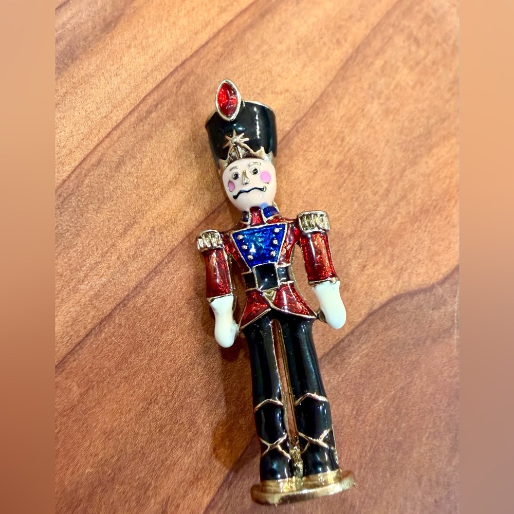 Nutcracker Soldier Brooch Enamel